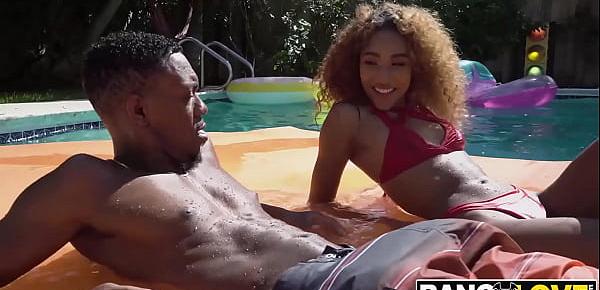  stepdaughter brixley benz squirts by the pool
